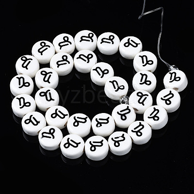 Handmade Porcelain Ceramic Beads Strands PORC-S502-032I-1