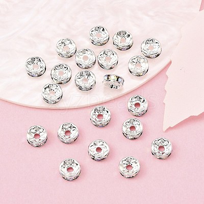 Brass Grade A Rhinestone Spacer Beads RB-A014-Z7mm-28S-1
