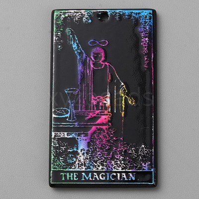 Printed Acrylic Pendants OACR-WH0036-23G-1