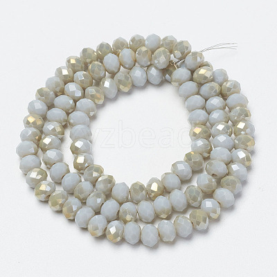 Electroplate Opaque Glass Beads Strands EGLA-A034-P4mm-H05-1