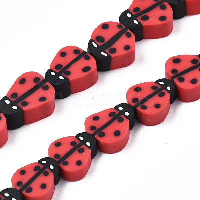 Handmade Polymer Clay Bead Strands X-CLAY-N011-43B-07-1