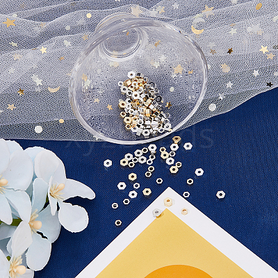 120Pcs 6 Styles Rack Plating Brass Beads KK-FH0006-97-1