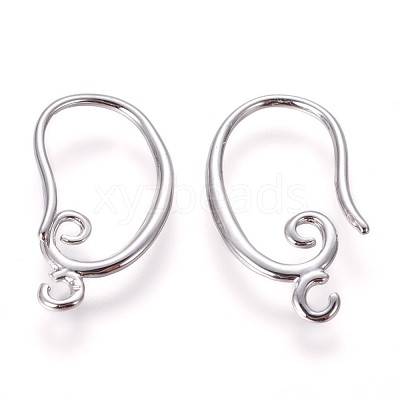 Brass Earring Hooks KK-L177-27P-1