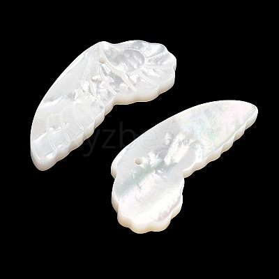 Natural White Shell Carved Pendants SSHEL-I026-07B-1