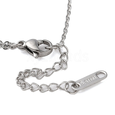Roman Numerals Stainless Steel Link Bracelets BJEW-L689-01P-1