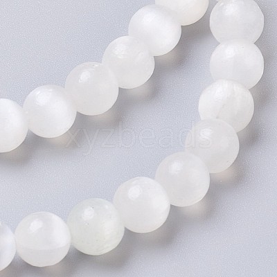 Natural Selenite Beads Strands G-I203-C-10mm-1