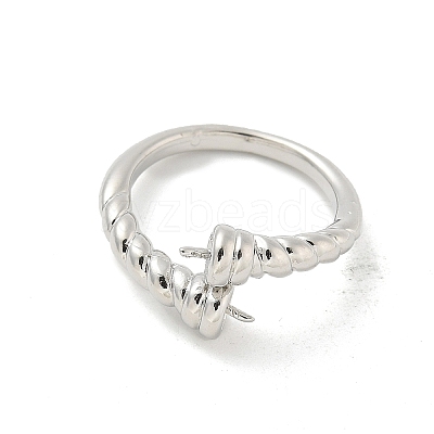 Brass Cup Peg Open Cuff Ring Settings LS-KK-G518-10P-05-1