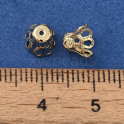 Brass Bead Caps KK-K383-15B-G-1