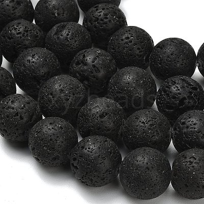 Natural Lava Rock Round Beads Strands G-M169-18mm-03-1