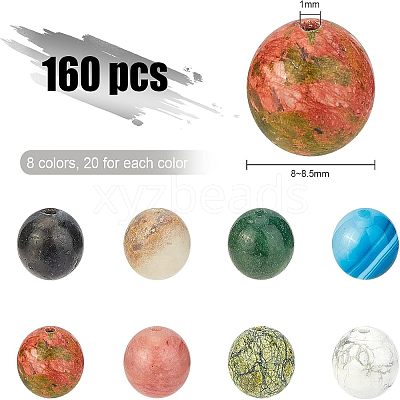 Natural Mixed Gemstone Beads G-NB0001-81-1