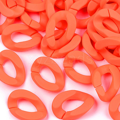 Opaque Spray Painted Acrylic Linking Rings LS-X-OACR-R249-03C-1