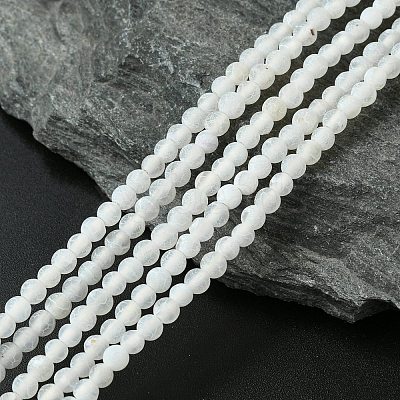 Natural Crackle Agate Beads Strands G-G055-4mm-5-1