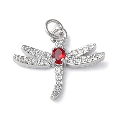 Brass Micro Pave Cubic Zirconia Pendants ZIRC-H102-05B-P-1