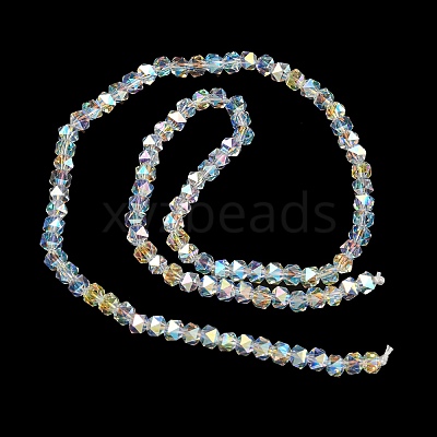 Electroplate Glass Beads Strands X-GLAA-Q105-02-10-1