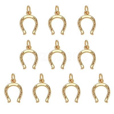 10Pcs Brass Pendants ZIRC-SZ0004-37-1