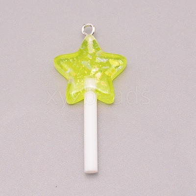 Resin Pendants RESI-WH0025-11I-1