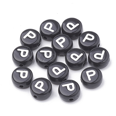 Opaque Acrylic Beads X-SACR-N002-02P-1