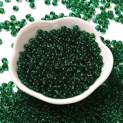 Transparent Colours Glass Seed Beads SEED-P006-02A-09-1