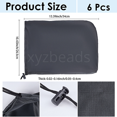 6Pcs Waterproof Dustproof Oxford Cloth Rearview Mirror Protective Cover ABAG-CN0001-64-1