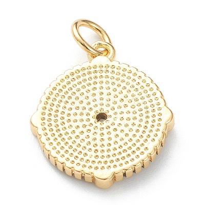 Brass Micro Pave Cubic Zirconia Pendants ZIRC-P200-14-1