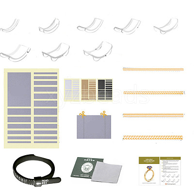 EVA Plastic Ring Size Adjustment Stickers Set FIND-PW0021-15B-1
