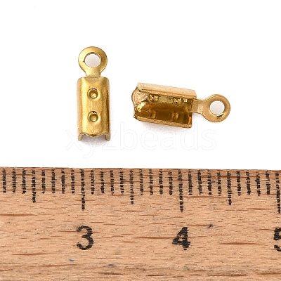 Ion Plating(IP) 304 Stainless Steel Folding Crimp Cord Ends FIND-Q118-01G-02-1