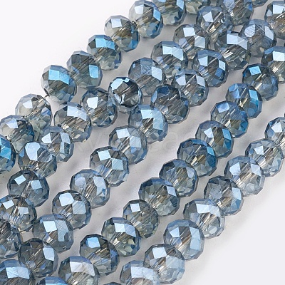 Electroplate Glass Beads Strands GLAA-K027-FR-A03-1