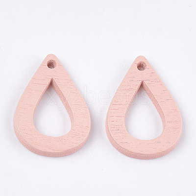 Painted Poplar Wood Pendants WOOD-T021-08H-1