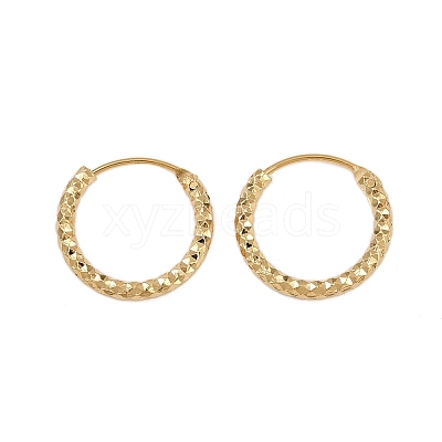 Brass Textured Hoop Earrings LS-EJEW-F378-03B-G-1