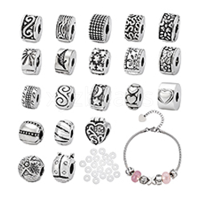 Alloy European Style Clasps PDLC-PH0001-02AS-1