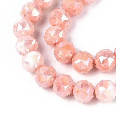 Anti-Tarnish Electroplate Glass Beads Strands X-GLAA-N010-10mm-05-1