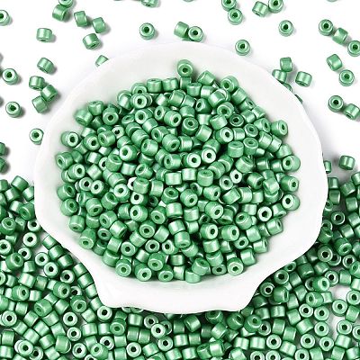 Baking Paint Pearlized Glass Seed Beads SEED-T008-03R-1