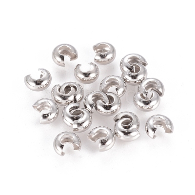 Brass Crimp Beads Covers KK-H290-NFN-NF-1