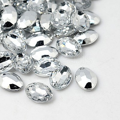 Imitation Taiwan Acrylic Rhinestone Cabochons GACR-A007-13x18mm-01-1