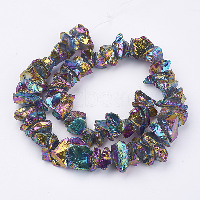 Electroplated Natural Quartz Crystal Bead Strands X-G-F336-06D-1