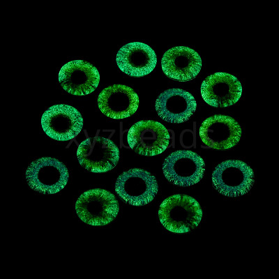 Luminous Eye Printed Glass Cabochons GGLA-WHC0002-10mm-1