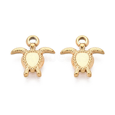 304 Stainless Steel Turtle Charms X-STAS-T072-53G-1