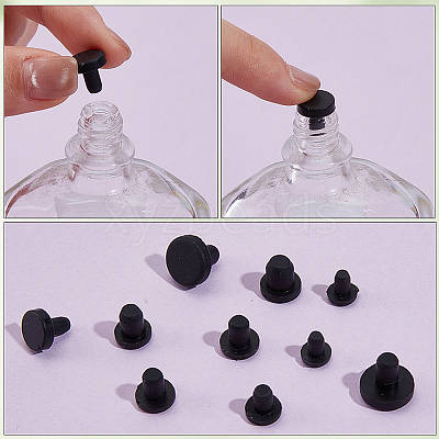 80Pcs 8 Styles Silicone Bottle Seal Plug FIND-GF0008-90-1