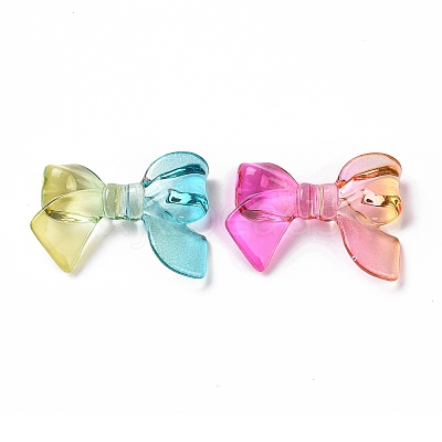Two Tone Transparent Acrylic Beads X-OACR-P011-01A-1