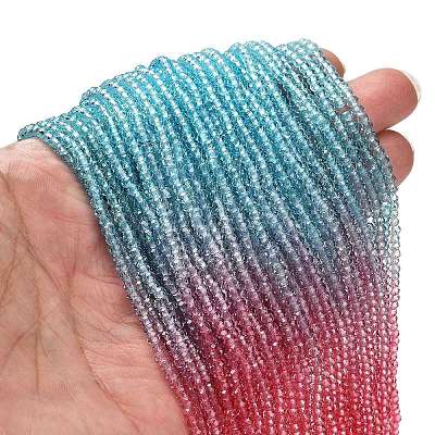 Transparent Painted Glass Beads Strands DGLA-A034-T1mm-A11-1