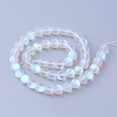 Synthetic Moonstone Beads Strands X-G-R375-6mm-A13-1