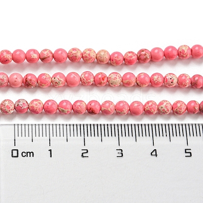 Synthetic Imperial Jasper Dyed Beads Strands G-D077-A01-02K-1