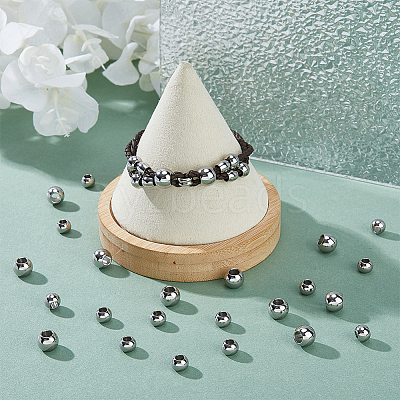 2 Style 304 Stainless Steel European Beads STAS-DC0015-67-1