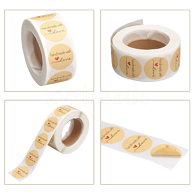 1 Inch Thank You Sticker Self-Adhesive Kraft Paper Gift Tag Stickers DIY-GL0001-05-01-1