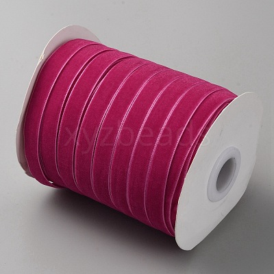 50 Yards Polyester Single Face Velvet Ribbon OCOR-WH0082-161A-1