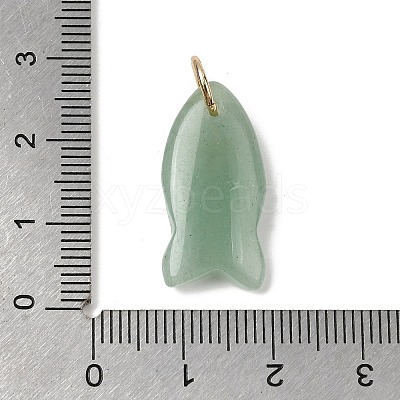 Natural Green Aventurine Pendants X-G-A297-01G-07-1