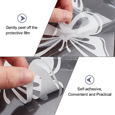 8Sheets 4 Style Waterproof Plastic Car Stickers DIY-GF0005-52-1