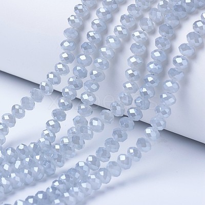 Electroplate Glass Beads Strands EGLA-A034-J6mm-A-1