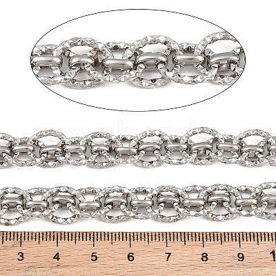 304 Stainless Steel Textured Oval Link Chain SA-CBA23D8-07P-1