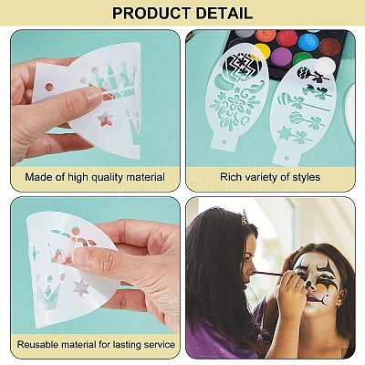 Plastic Face Paint Stencils DIY-WH0304-582D-1